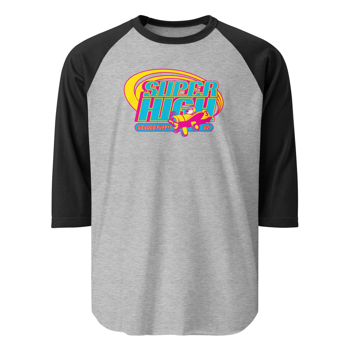 Super High . Color . 3/4 Sleeve Raglan Shirt