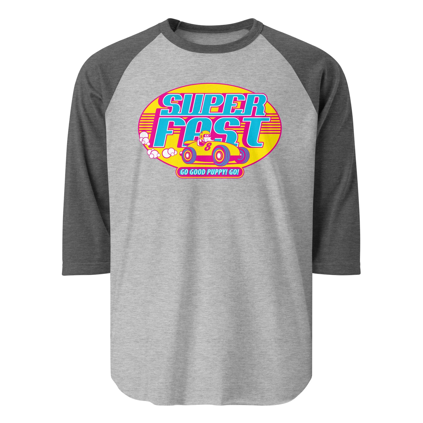 Super Fast . Color . 3/4 Sleeve Raglan Shirt