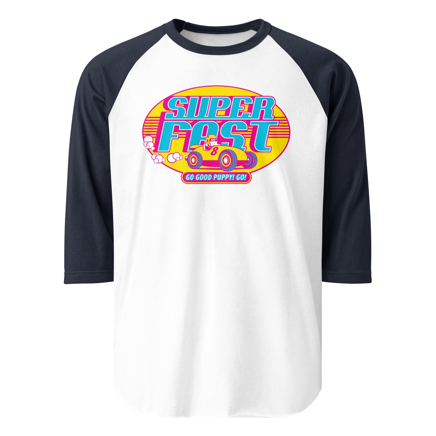 Super Fast . Color . 3/4 Sleeve Raglan Shirt