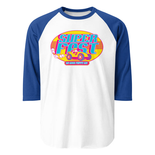 Super Fast . Color . 3/4 Sleeve Raglan Shirt