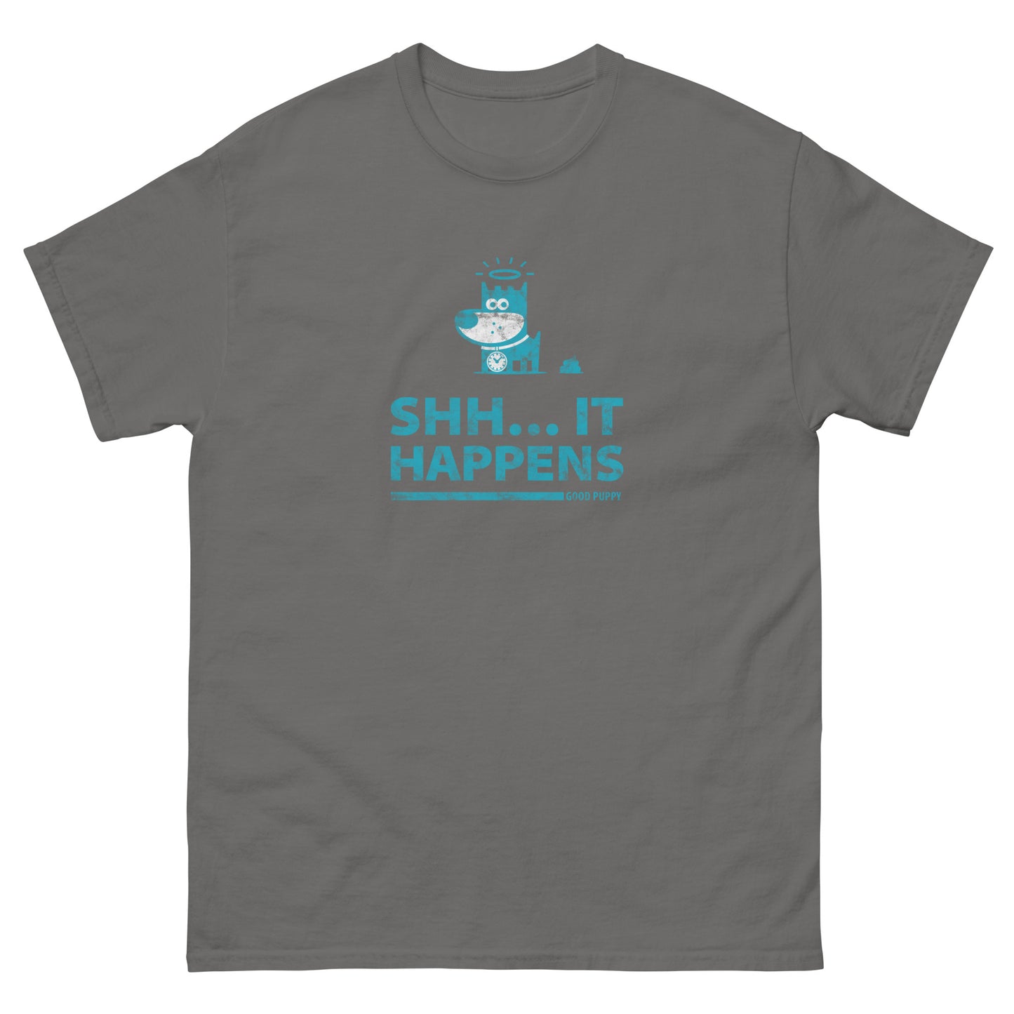 Shh...It Happens . Light Blue . Unisex Classic Tee