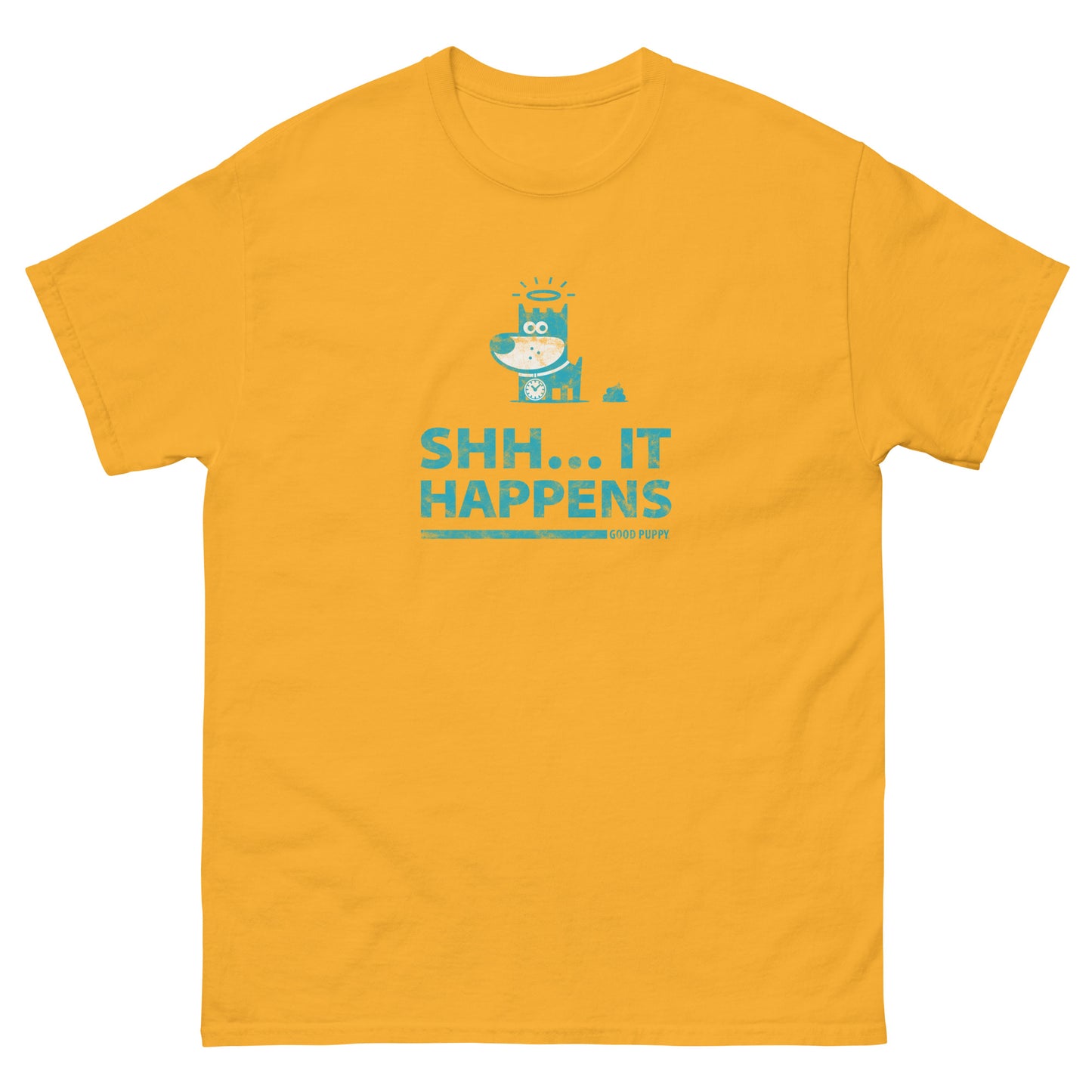 Shh...It Happens . Light Blue . Unisex Classic Tee