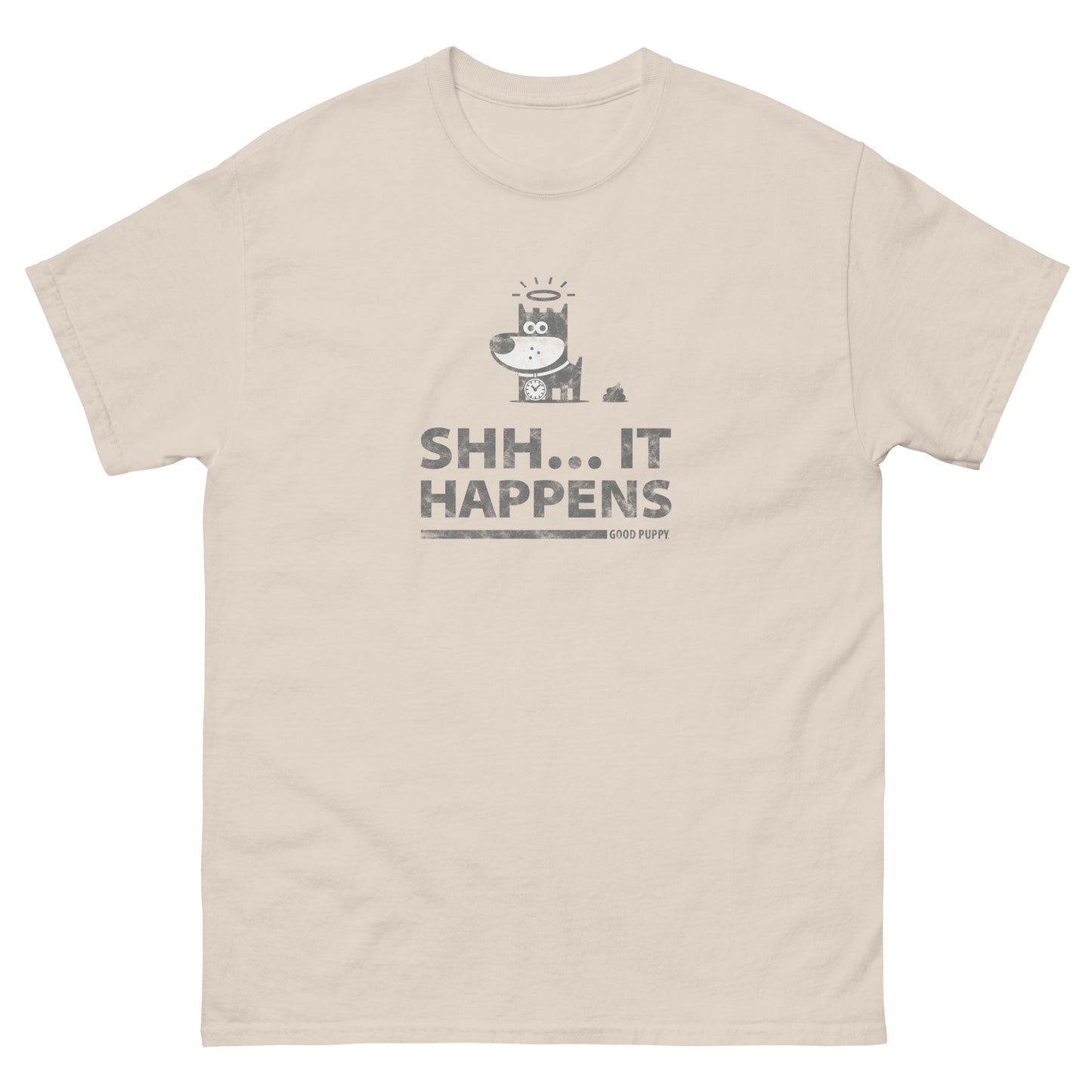 Shh...It Happens . Grey . Unisex Classic Tee