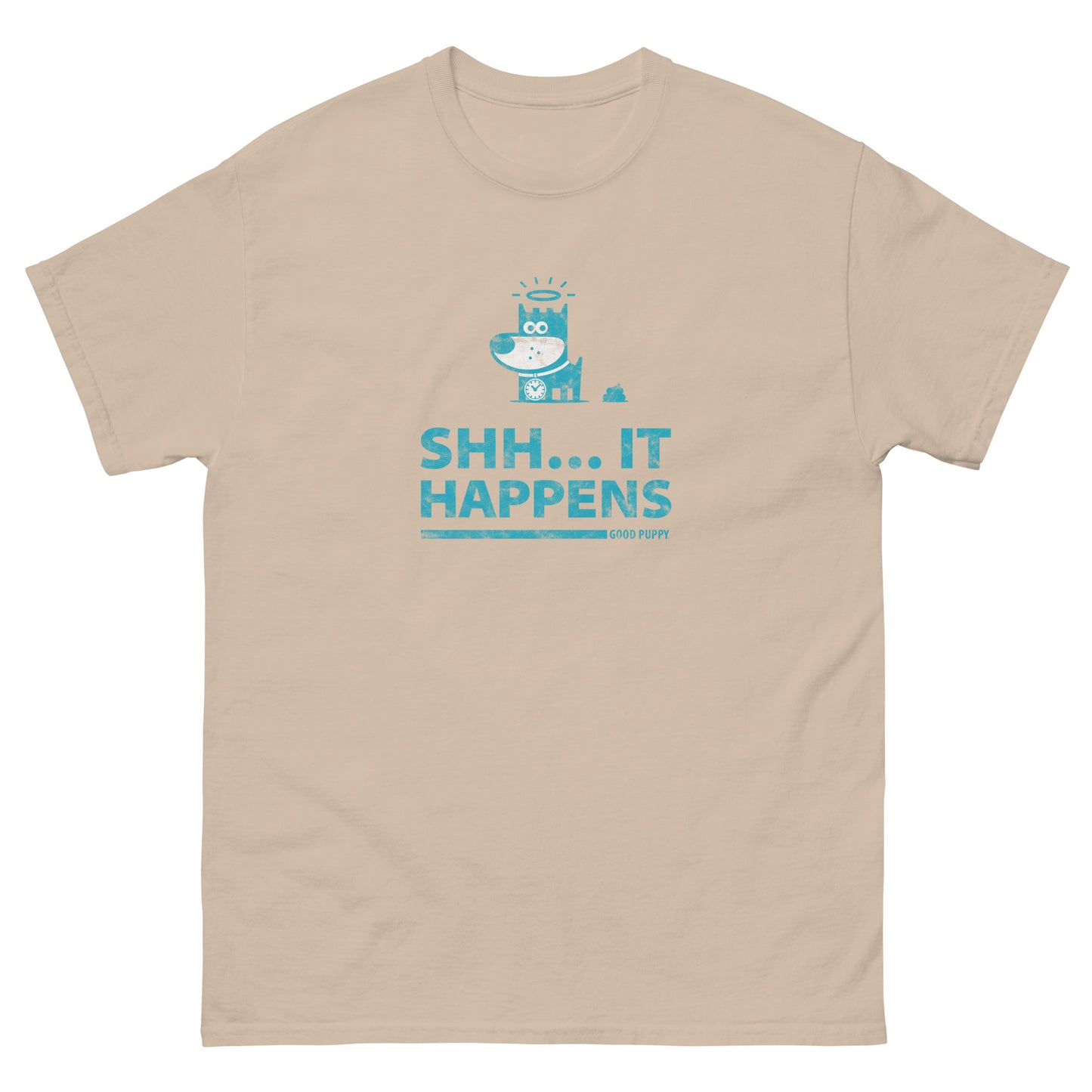 Shh...It Happens . Light Blue . Unisex Classic Tee