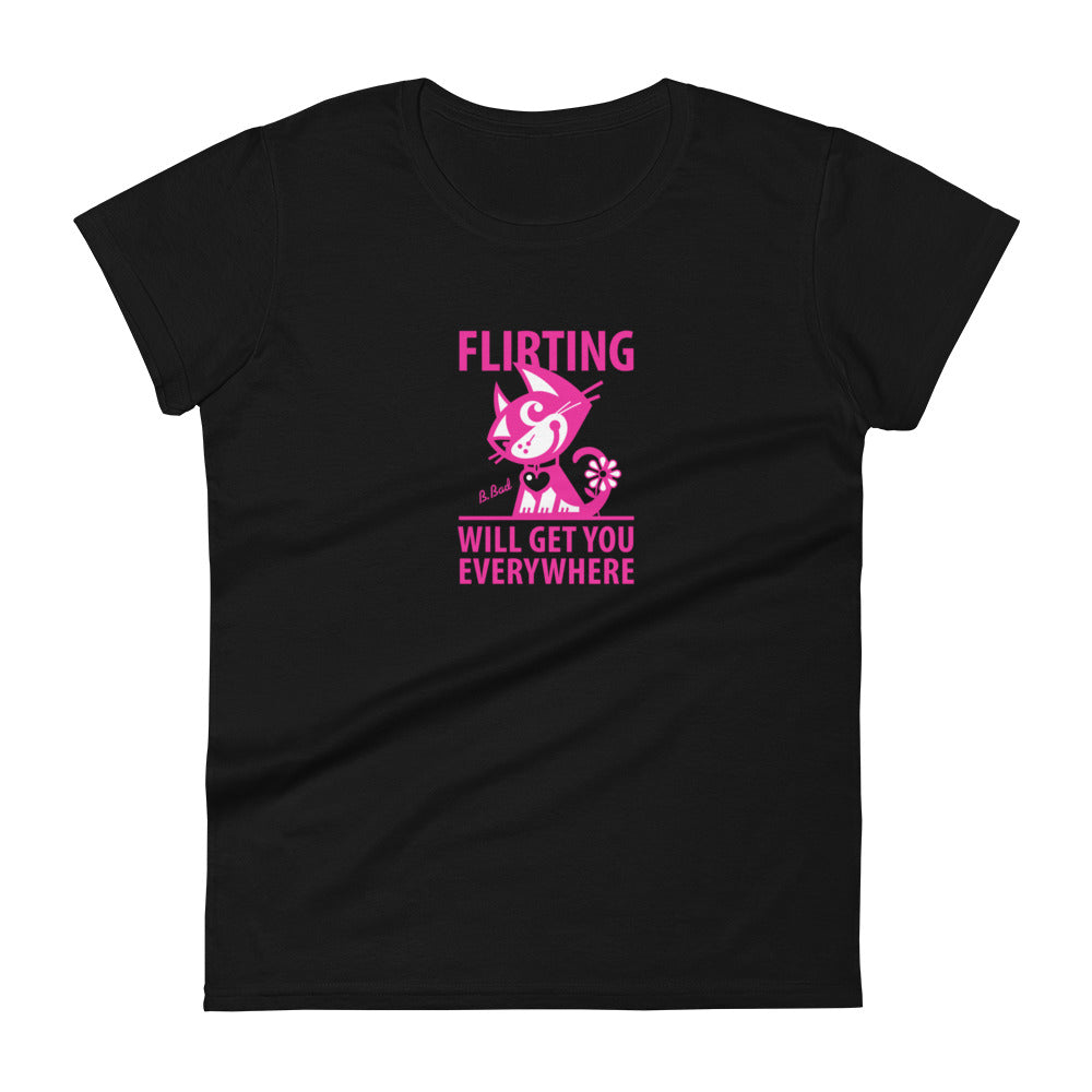 Betty Bad Kitty . Flirting III . Women's Short Sleeve T-Shirt