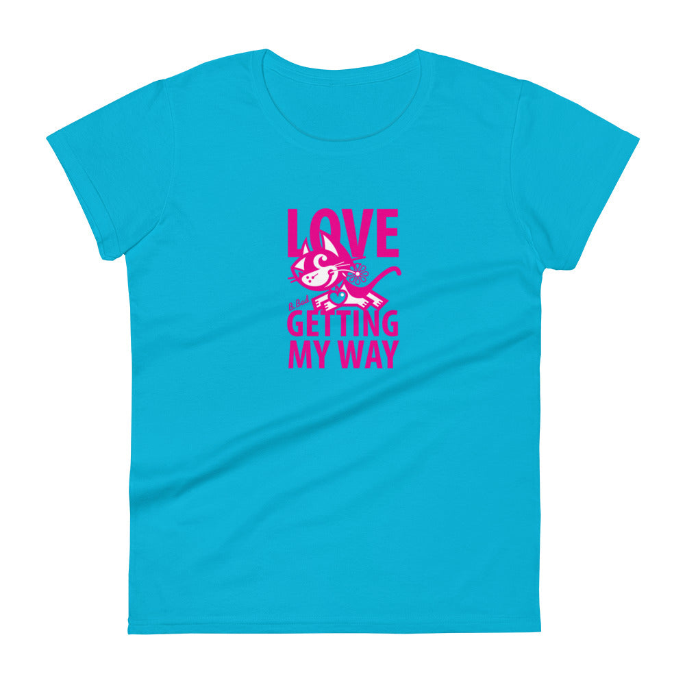 Betty Bad Kitty . Love III . Women's Short Sleeve T-Shirt