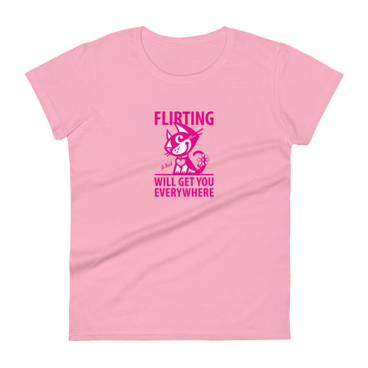 Betty Bad Kitty . Flirting III . Women's Short Sleeve T-Shirt