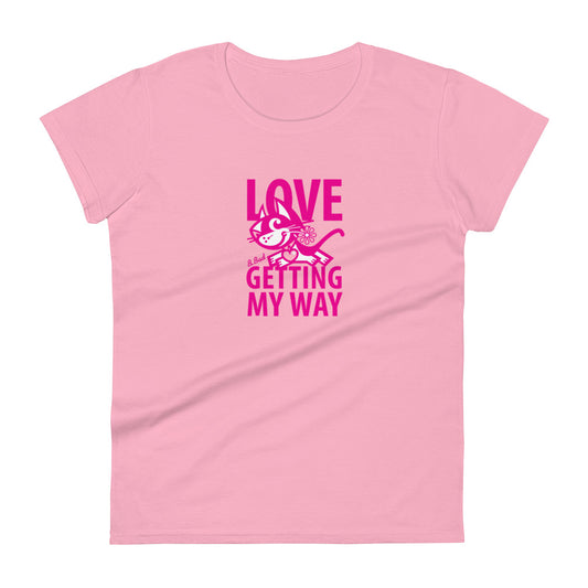 Betty Bad Kitty . Love III . Women's Short Sleeve T-Shirt