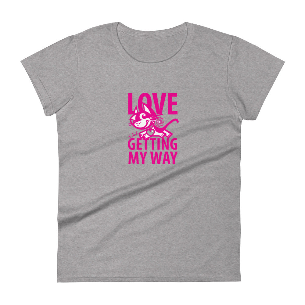 Betty Bad Kitty . Love III . Women's Short Sleeve T-Shirt