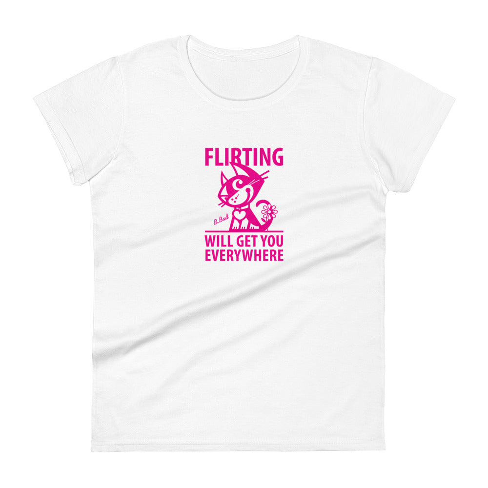 Betty Bad Kitty . Flirting III . Women's Short Sleeve T-Shirt