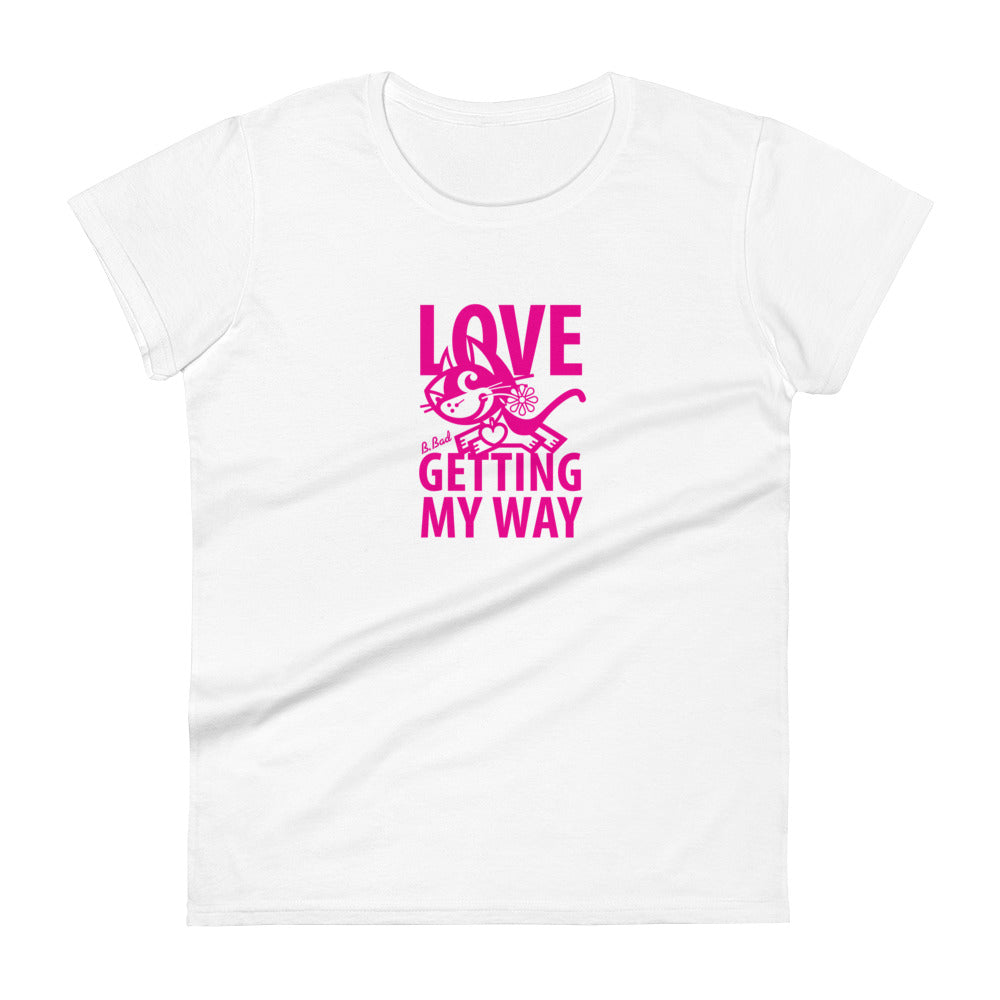 Betty Bad Kitty . Love III . Women's Short Sleeve T-Shirt