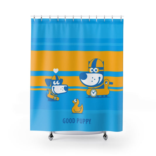 Bath Puppy I . Shower Curtain