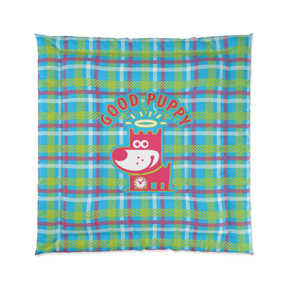 Good Puppy Plaid III Green . Comforter