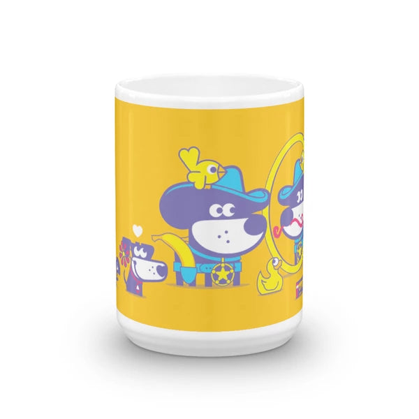 The Good Puppy Gang Children's Ceramic Mug Yellow and Purple