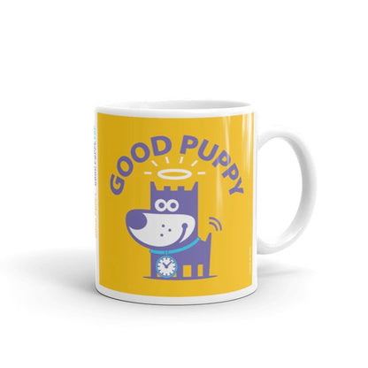 Puppy Play Good Puppy Children's Character Ceramic Mug Blue Yellow Purple