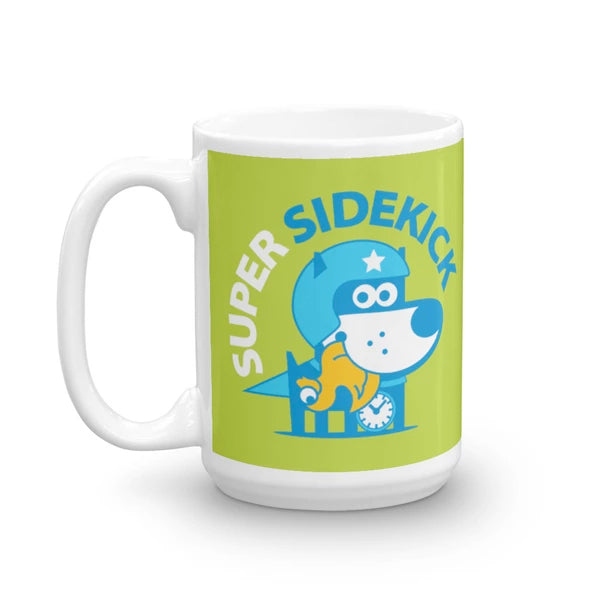 Super Puppy Children's Character Ceramic Mug Green Blue