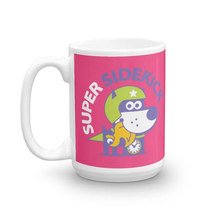 Super Puppy Children's Character Ceramic Mug Green Hot Pink