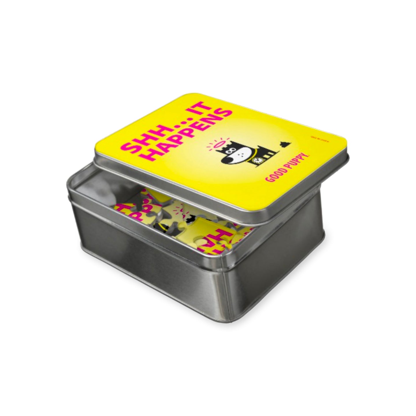 Puzzle in Tin Box . SHH… IT HAPPENS