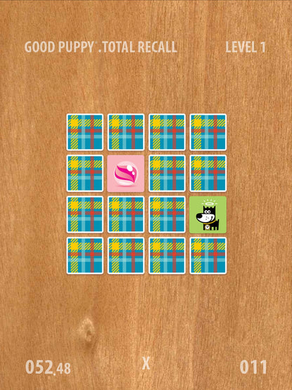 Good Puppy Total Recall . Memory Game
