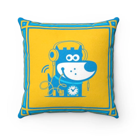 Smooth Puppy - Good Puppy Faux Suede Square Pillow Accent For Children's Bedroom