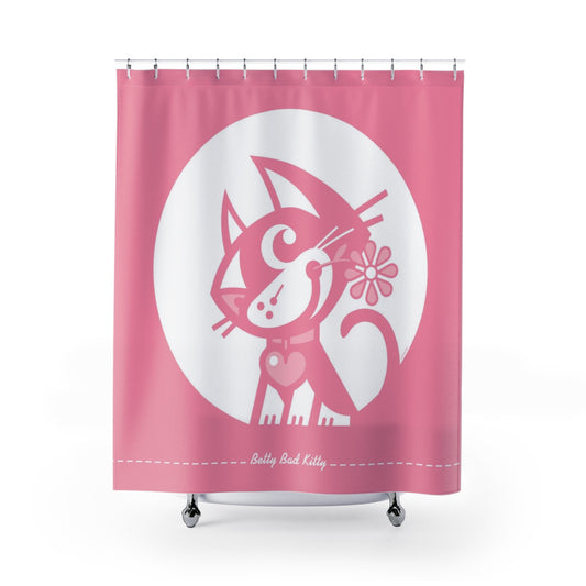 Betty Bad Kitty MoonFlower IV . Shower Curtain