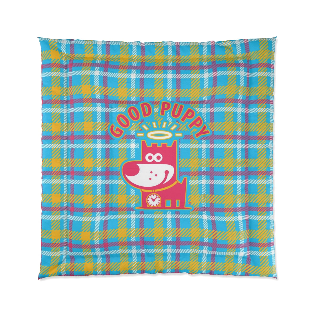 Good Puppy Plaid III Orange . Comforter