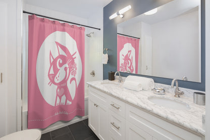 Betty Bad Kitty MoonFlower IV . Shower Curtain