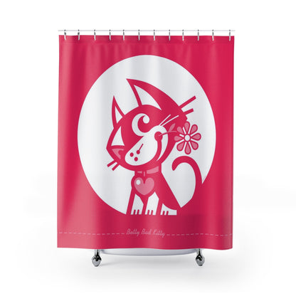 Betty Bad Kitty MoonFlower III . Shower Curtain