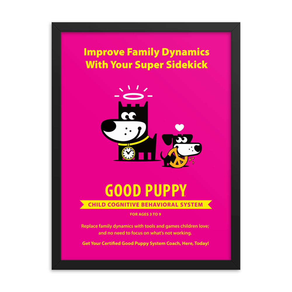 Good Puppy System Practice Promo Poster III . Framed 18x24