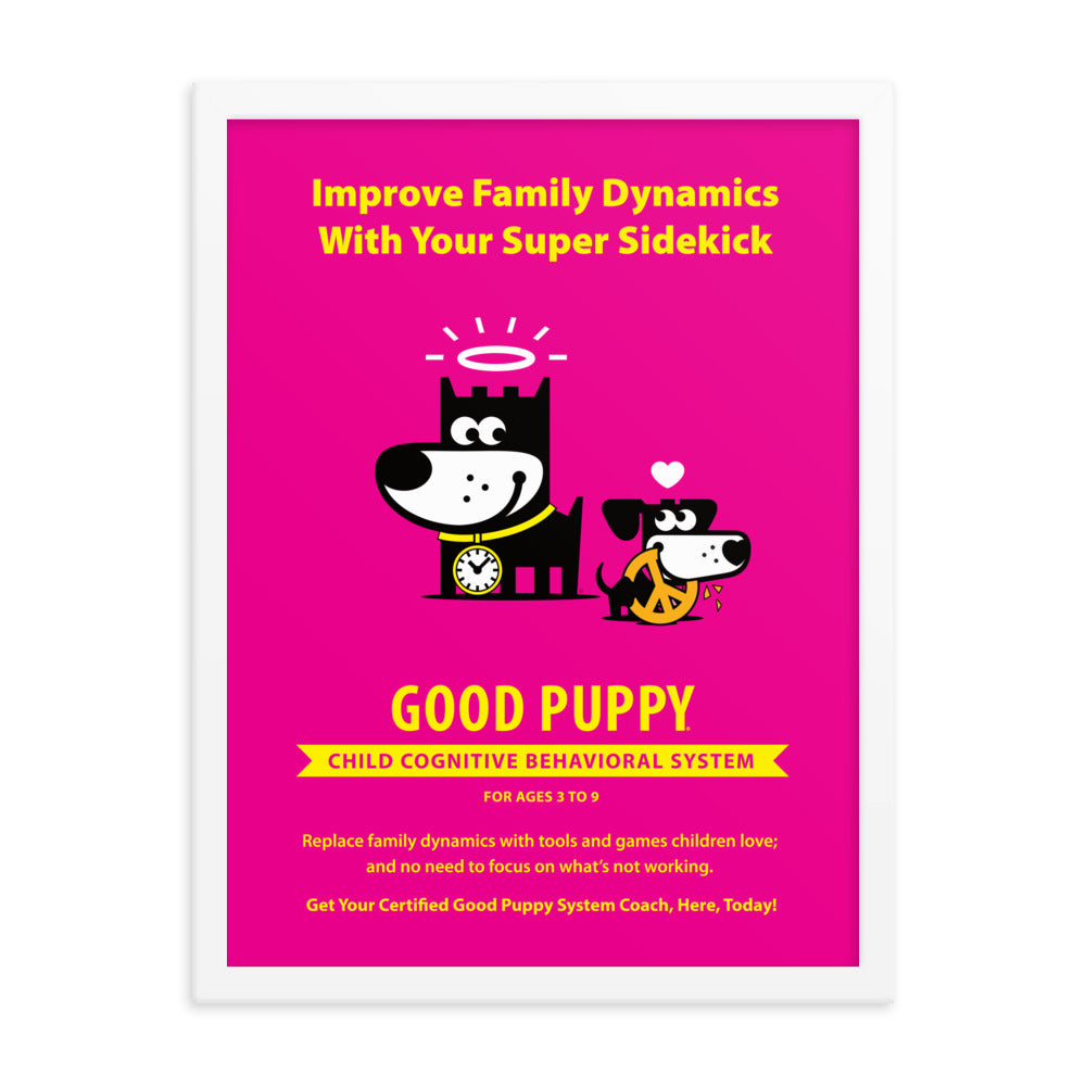 Good Puppy System Practice Promo Poster III . Framed 18x24